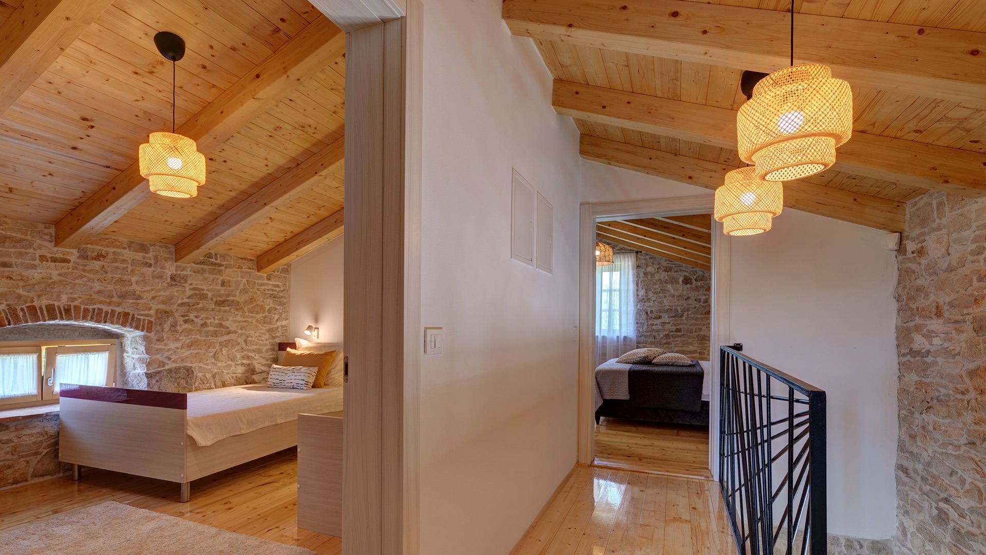 Upper floor landing — two bedroom doors