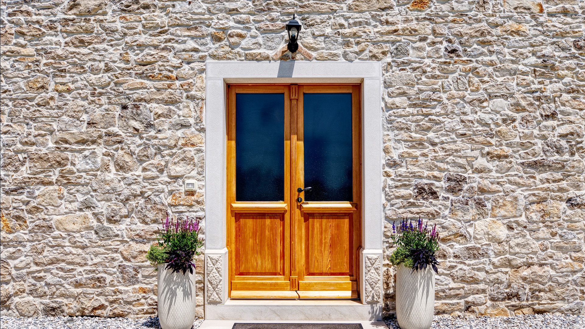 Traditional wooden entrance door